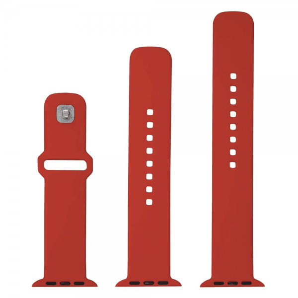 Fastgjort Apple Watch 38/40/41/42mm Armbånd Silikone Sportsrem Rød