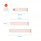 Fikseret Apple Watch 38/40/41/42mm Rem Silikone Sporty Rem Rosa