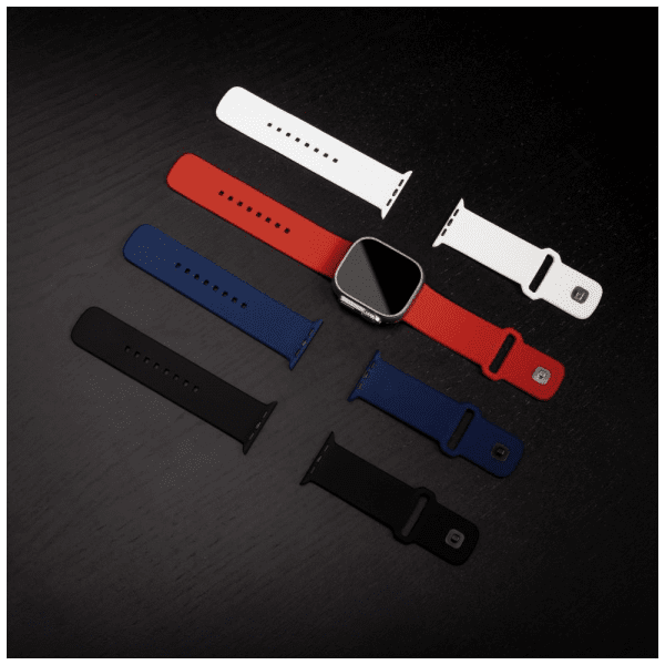 Fastmonteret Apple Watch Ultra 49 mm Armbånd Silikone Sporty Rem Hvid