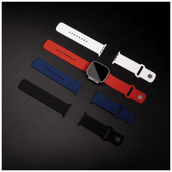 Fast Apple Watch Ultra 49mm Rem Silikone Sporty Rem Blå