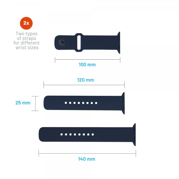 Fast Apple Watch Ultra 49mm Rem Silikone Sporty Rem Blå