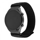Fast Samsung Galaxy Watch 22mm Armbånd Nylon Sporty Rem Sort