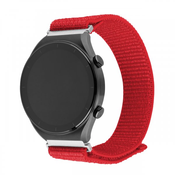 Fast Samsung Galaxy Watch 22 mm rem Nylon Sportsrem Rød