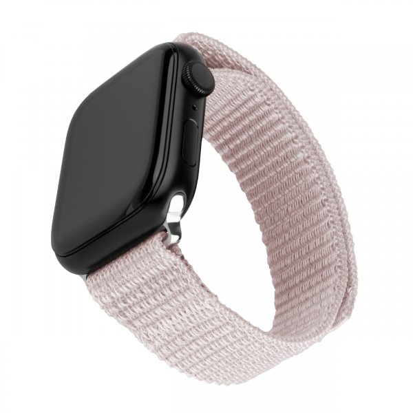 Fikseret Apple Watch 38/40/41/42mm Armbånd Nylon Sporty Rem Rosa