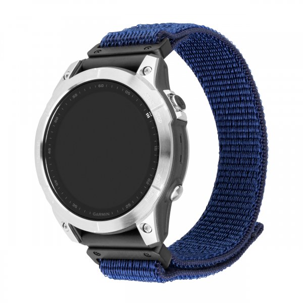 Fast Garmin QuickFit 22mm Armbånd Nylonrem Blå