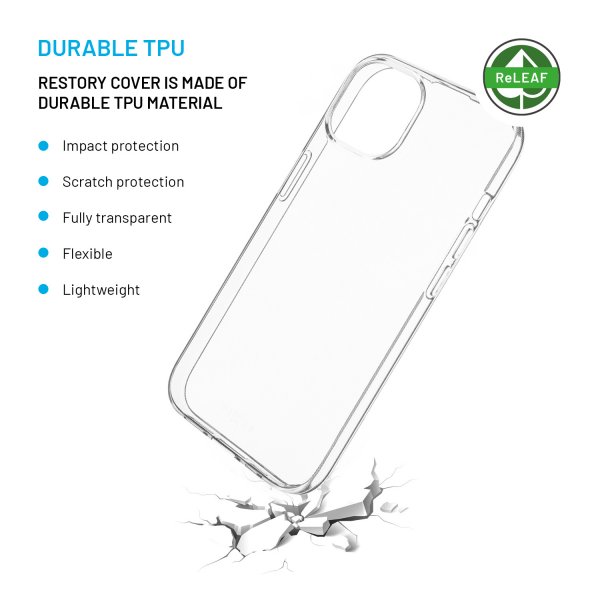 Fixed iPhone 14/iPhone 15 Cover ReStory Klar