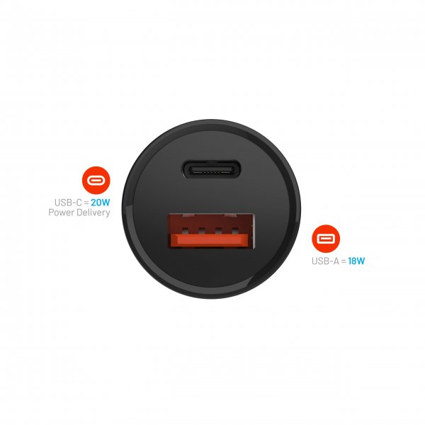 Fast Billader USB-C/USB-A 20W