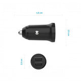 Fast Mini Billader med USB-C Kabel 1m 15W Sort