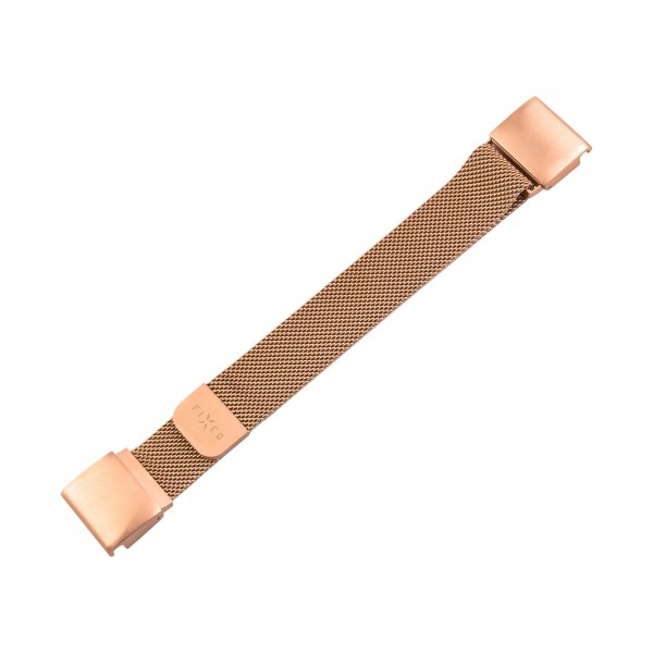 Fastsat Garmin QuickFit 20mm Armbånd Mesh Rem Rosaguld