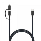 Fixed Kabel 2-i-1 USB-C/Lightning 60W 1,2m Sort