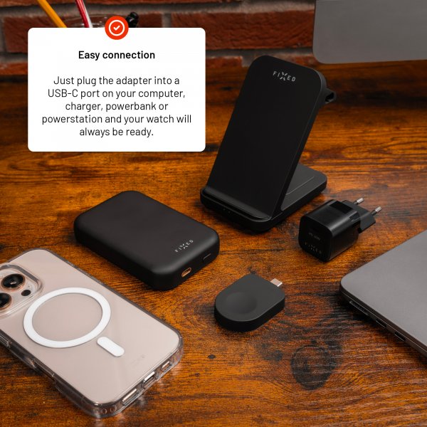 Fixed Oplader Apple Watch USB-C Sort