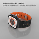 Fastmonteret Apple Watch 42/44/45/46mm Armbånd Silikone Magnetisk Rem Sort