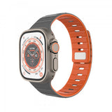 Fast Apple Watch 42/44/45/46mm Armbånd Silikone Magnetisk Rem Grå