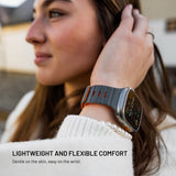Fast Apple Watch 42/44/45/46mm Armbånd Silikone Magnetisk Rem Grå