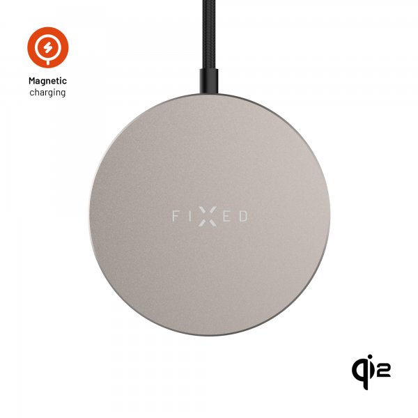 Fast MagSafe-oplader MagPad Slim 15W Qi2 Titanium