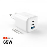 Fixed Oplader Mini PD 65W GaN USB-A & USB-C