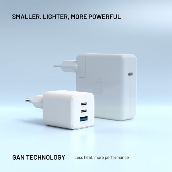 Fixed Oplader Mini PD 65W GaN USB-A & USB-C