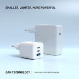 Fixed Oplader Mini PD 65W GaN USB-A & USB-C
