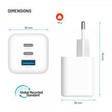Fixed Oplader Mini PD 65W GaN USB-A & USB-C