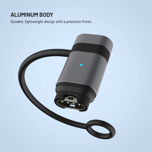 Fast Garmin Smartwatch Opladeradapter USB-C Sort