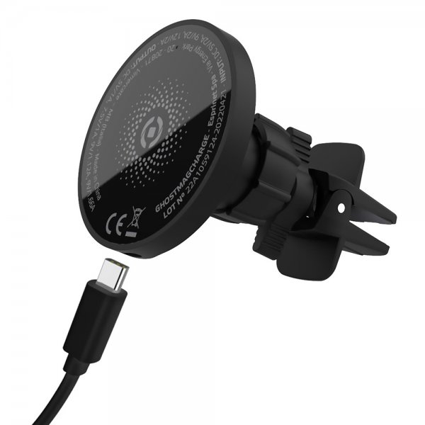 Celly Bilholder Car Holder med Trådløs Oplader 15W MagSafe