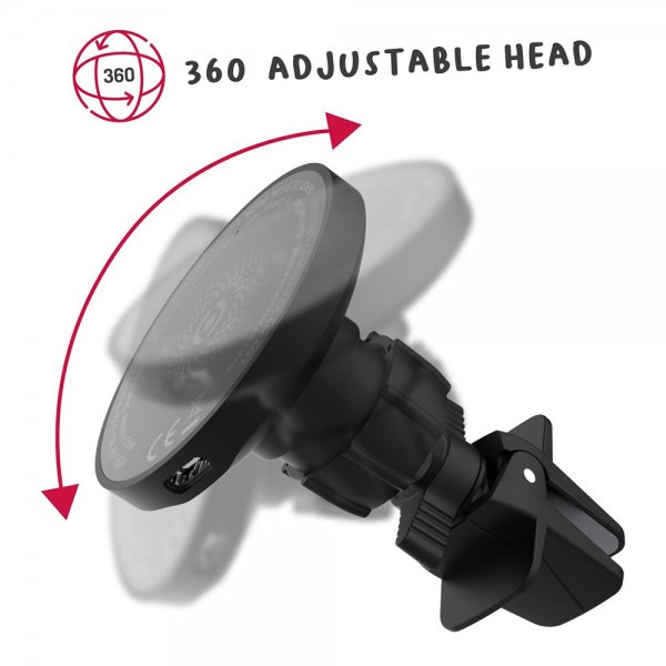 Celly Bilholder Car Holder med Trådløs Oplader 15W MagSafe