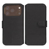 Rvelon iPhone 17 Pro Max Cover Ægte Læder Sort