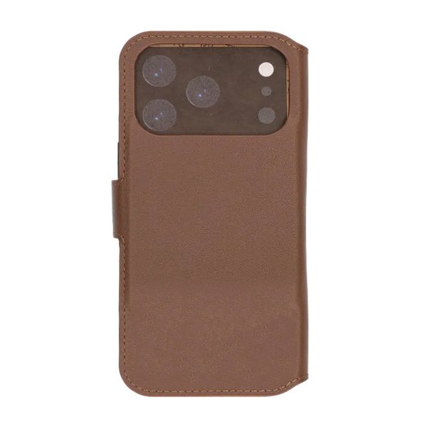 Rvelon iPhone 17 Pro Etui Ægte Læder Brun