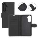Samsung Galaxy S25 FE Cover med Kortlomme og Stativfunktion Sort