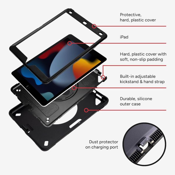 ZAGG iPad 10.2 (gen 7/8/9) Cover Rugged Tablet Case Sort