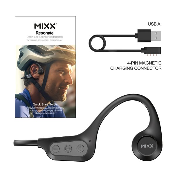 Mixx Trådløse Hovedtelefoner Benledende Resonate Bone Conduction Sort