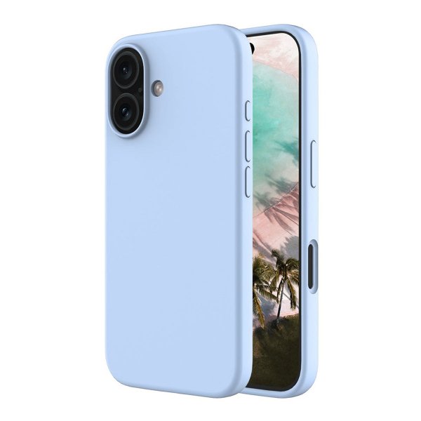 Rvelon iPhone 16 Cover Silikone MagSafe Lyseblå