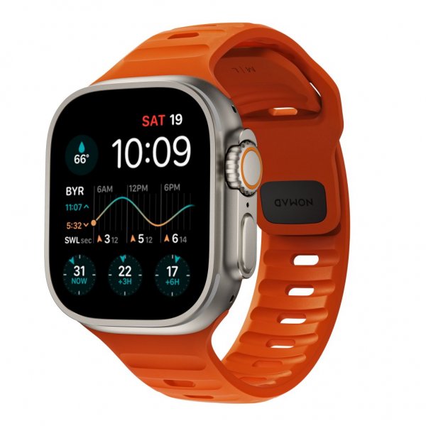 Nomad Apple Watch 44/45/46mm/Apple Watch Ultra Sportsrem Sport Band Ultra Orange