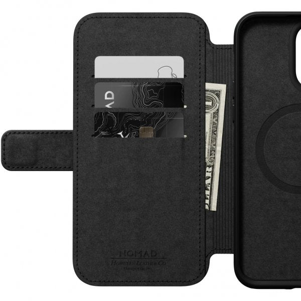 Nomad iPhone 14 Pro Max Cover Modern Læder Folio Horween Sort