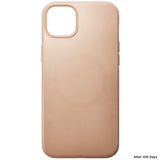 Nomad iPhone 14 Plus Cover Modern Leather Case Natural