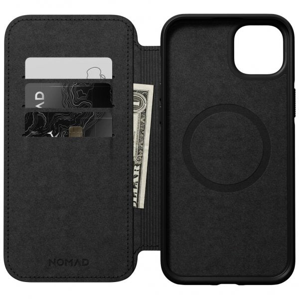Nomad iPhone 14 Plus Cover Modern Leather Folio Sort