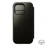 Nomad iPhone 16 Pro Fodral Modern Læder Folio Horween Green Chrome