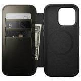 Nomad iPhone 16 Pro Fodral Modern Læder Folio Horween Green Chrome