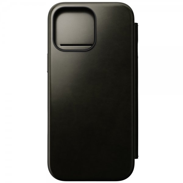 Nomad iPhone 16 Pro Max Cover Modern Leather Folio Horween Green Chrome
