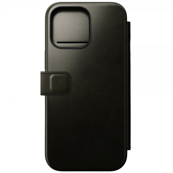 Nomad iPhone 16 Pro Max Cover Modern Leather Folio Horween Green Chrome