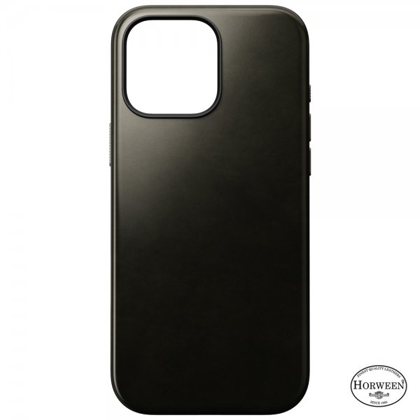 Nomad iPhone 16 Pro Max Cover Modern Leather Case Horween Green Chrome
