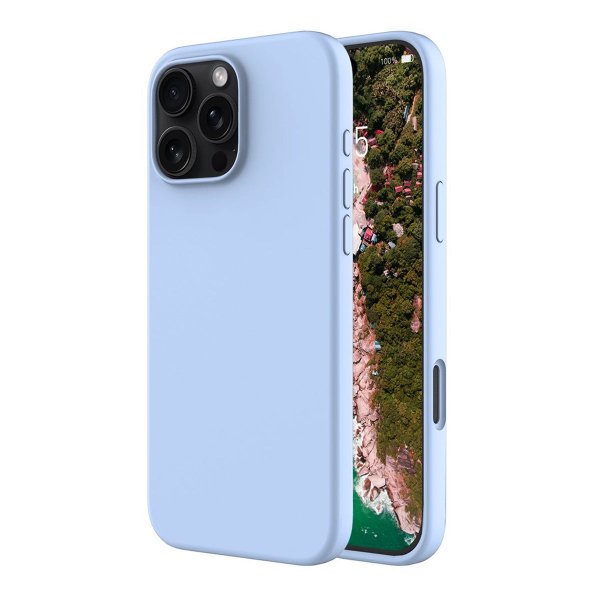 Rvelon iPhone 16 Pro Cover Silikone MagSafe Lyseblå