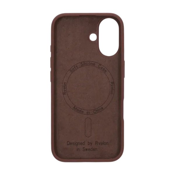 Rvelon iPhone 16 Cover Silikone MagSafe Brun