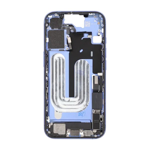 Mellemramme med smådele til iPhone 16 - Blå OEM