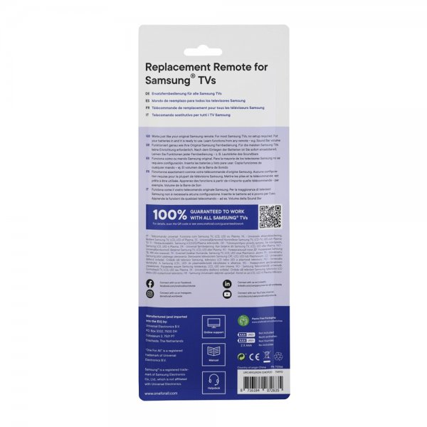 One For All URC 4910 Fjernbetjening til Samsung TV