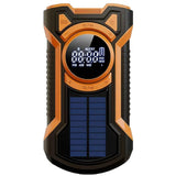 Just in Case 5000 mAh Powerbank/Nødradio med solcelle og håndsving Sort/Orange