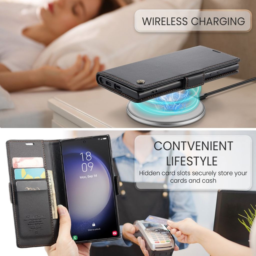 CaseMe Samsung Galaxy S24 Ultra Etui 023 Series Sort