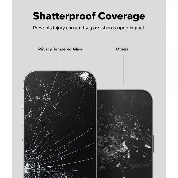Ringke iPhone 16 Pro Skærmbeskyttelse Easy Slide Privacy 2-pak