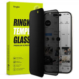 Ringke iPhone 15 Pro Max Skærmbeskytter Privacy Hærdet Glas Installationsramme