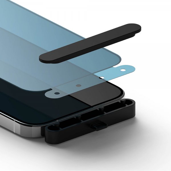Ringke iPhone 15 Pro Max Skærmbeskytter Privacy Hærdet Glas Installationsramme